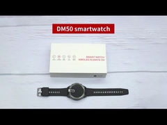 DM50 Homens Smart Watch Display AMOLED BT Call Smartwatch com Reprodutor de Música