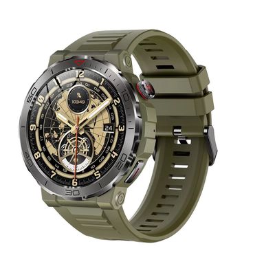 MK68 Men Smart Watch BT Call AMOLED Heart Rate Monitoring Healthy Sports Wristwatch