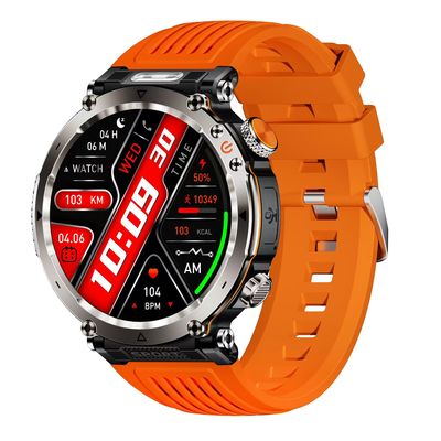HT30 IP68 Waterproof Sport Smart Watch , 600mAh Battery SmartWatch With Flashlight Compass