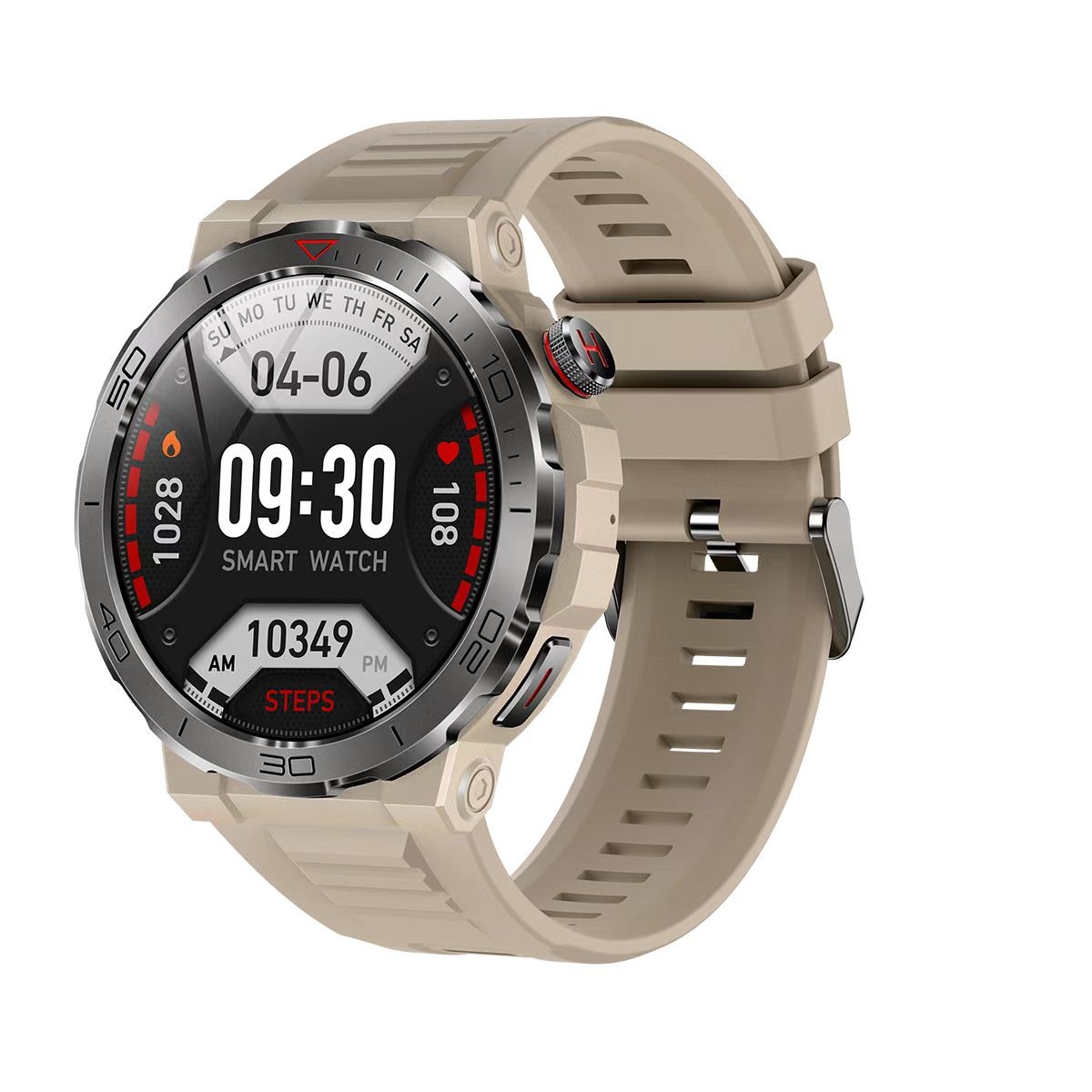 MK68 Men Smart Watch BT Call AMOLED Heart Rate Monitoring Healthy Sports Wristwatch