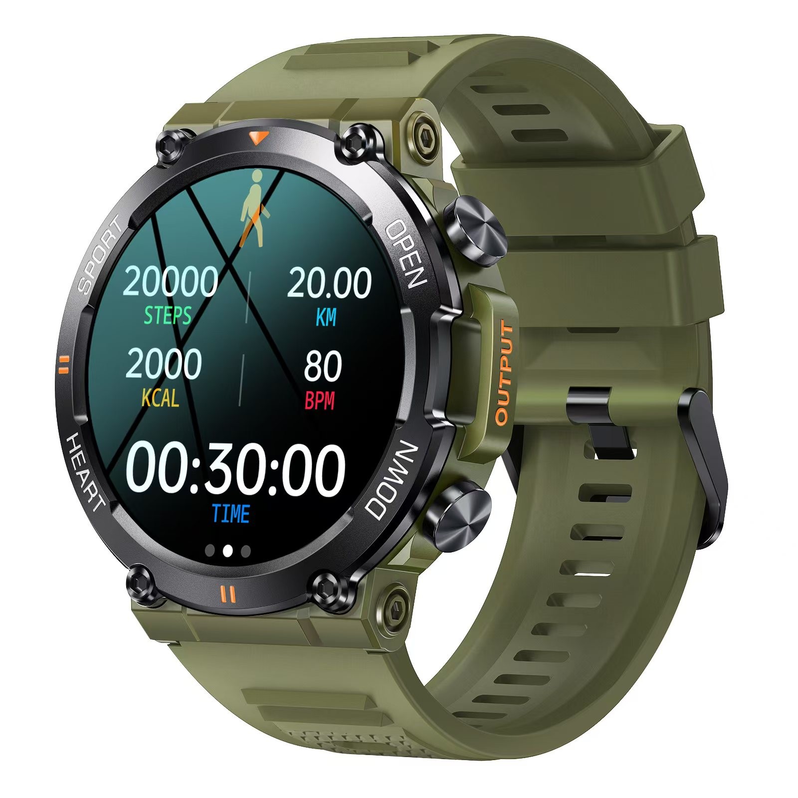K56 Pro Outdoor Men Smart Watch 1.39 Inch IPS Round Screen BT Call Heart Rate Fitness