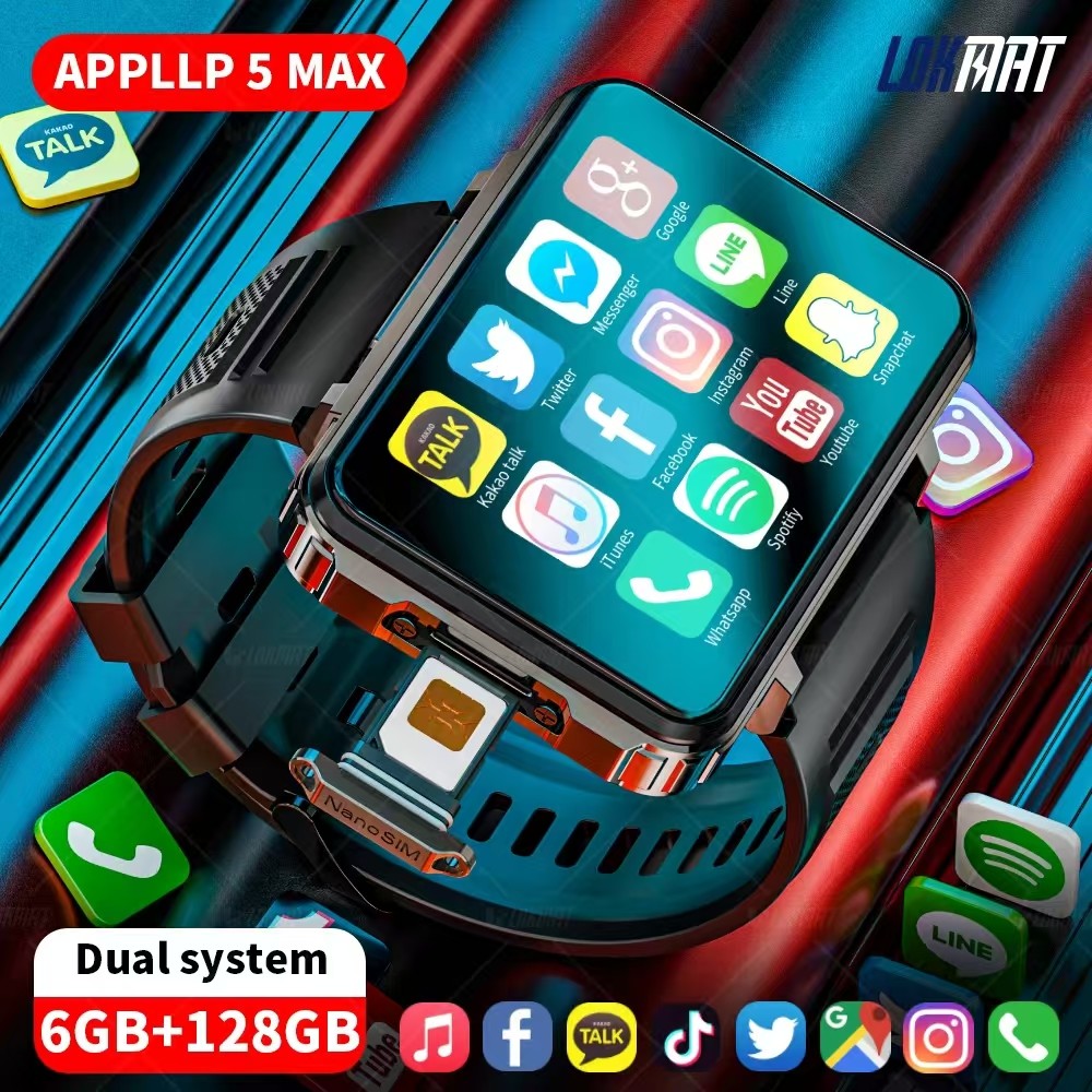 APPLP 5 MAX Android 10.7 Smartwatch GPS Navigation Smart Watch With Sim Card Camera